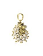 Подвеска из лимонного золота c эмалью и жемчугом