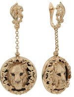 Серьги из золота c эмалью и ониксом