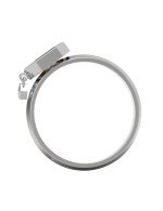 Кольцо из белого золота c бриллиантами и перламутром