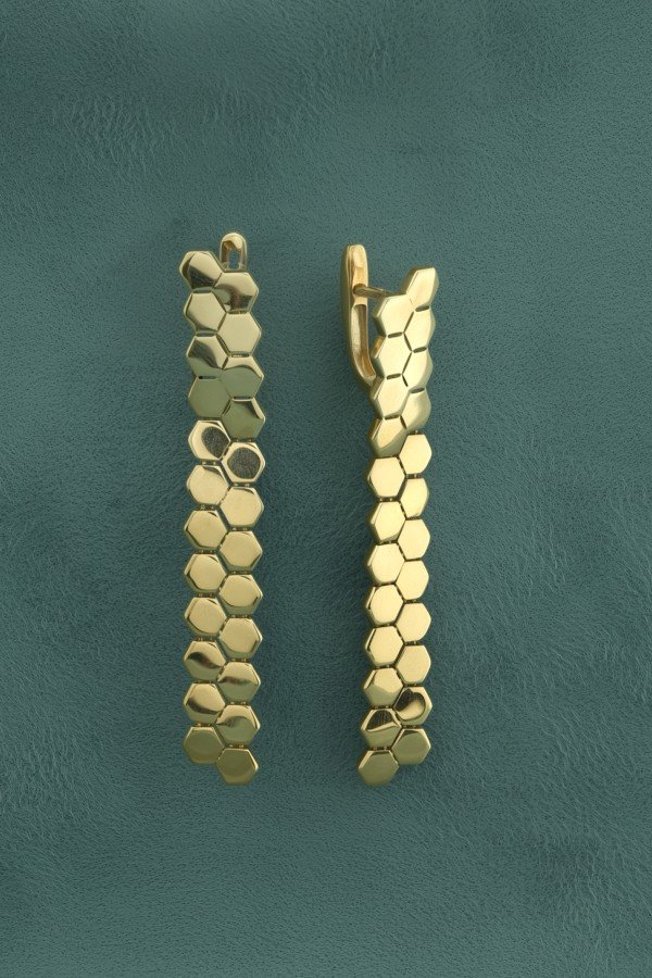 Серьги из лимонного золота