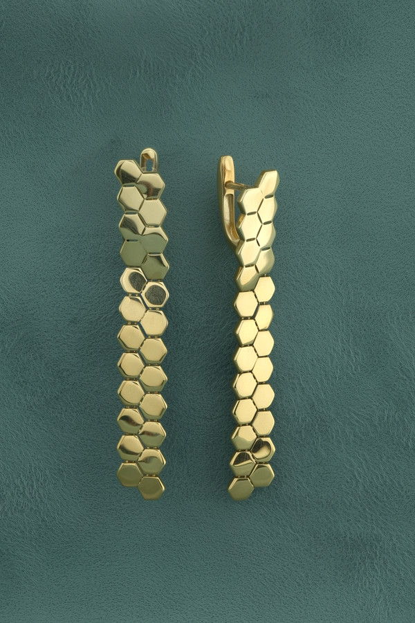 Серьги из лимонного золота 585 пробы