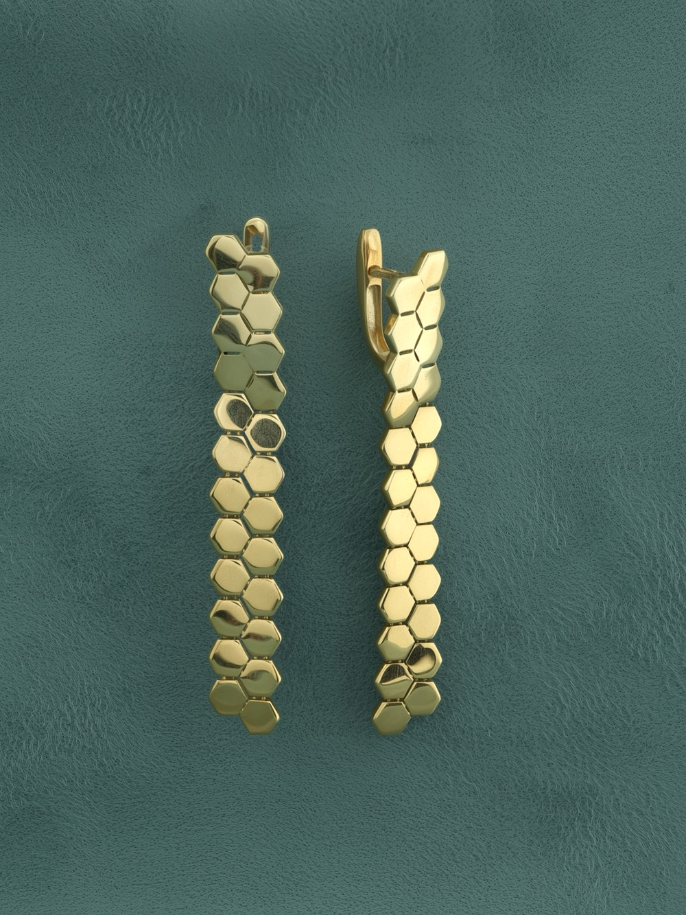 Серьги из лимонного золота 585 пробы