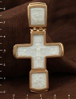 Крест из золота c бивнем мамонта