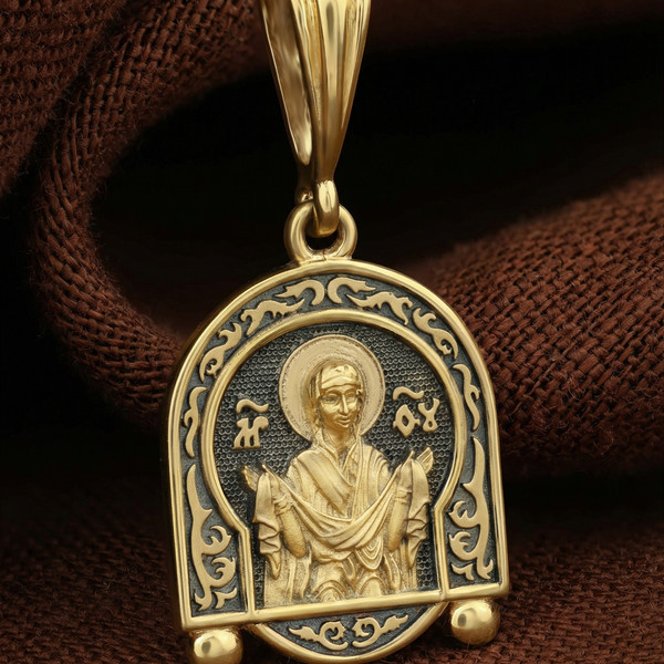 Образок из лимонного золота 585 пробы