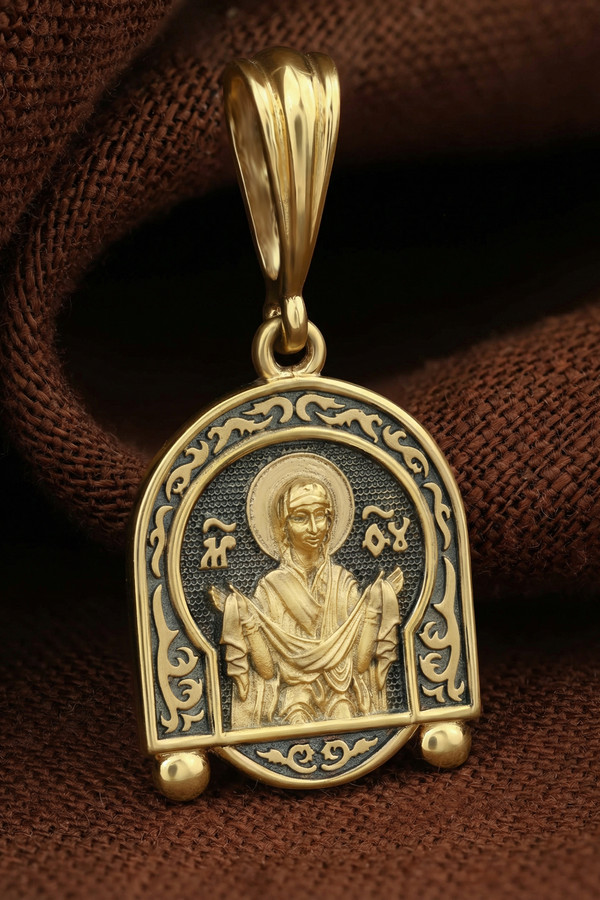 Образок из лимонного золота 585 пробы