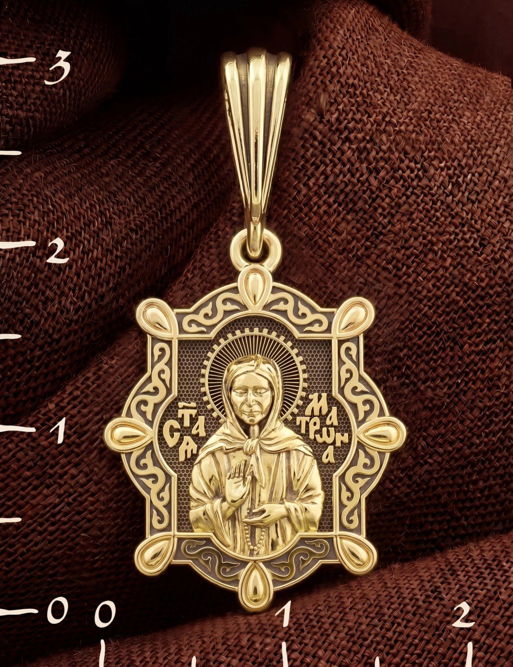 Образок из лимонного золота 585 пробы