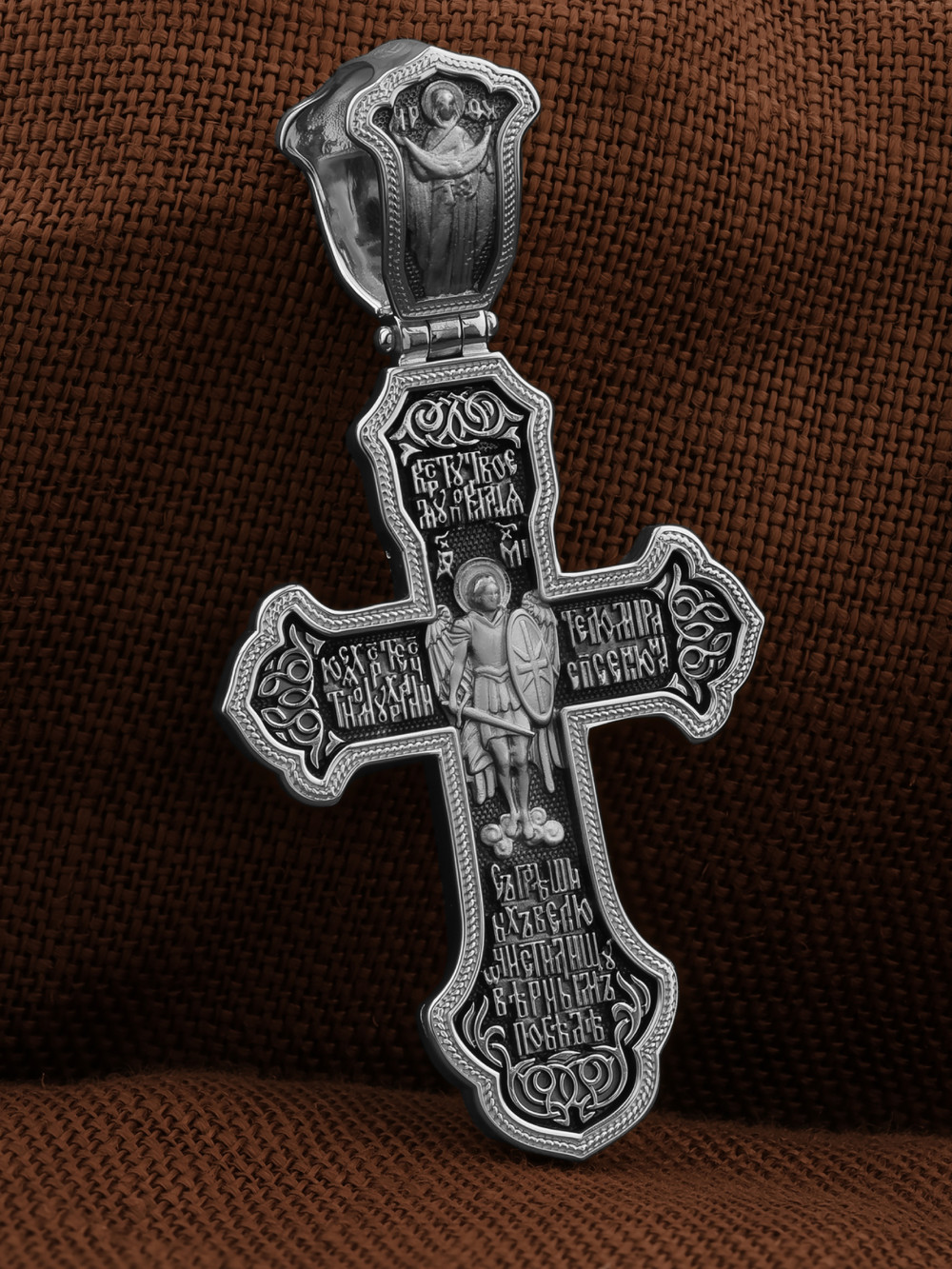 Крест из белого золота 585 пробы