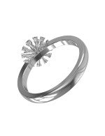 Кольцо из белого золота c бриллиантами