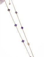 Колье из лимонного золота c лазуритом