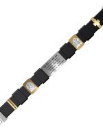 Браслет из белого золота c кожаным шнурком