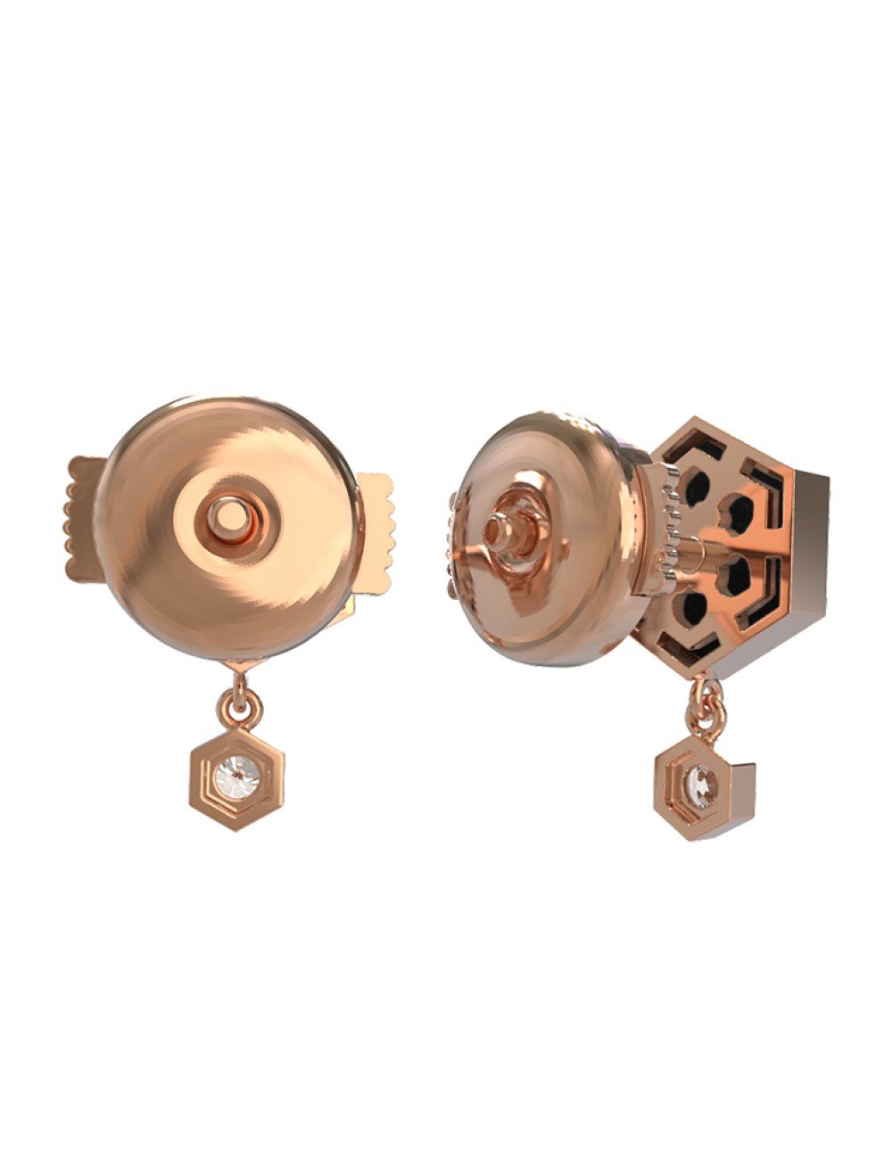 Серьги из золота c бриллиантами и ониксом