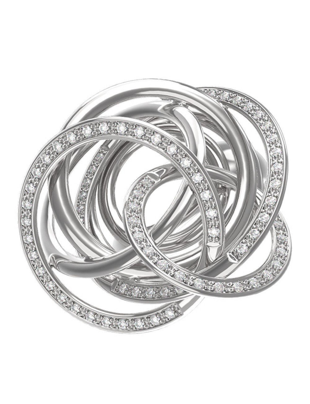 Кольцо из белого золота c бриллиантами