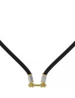 Шнурок шёлковый из лимонного золота c шёлковым шнурком