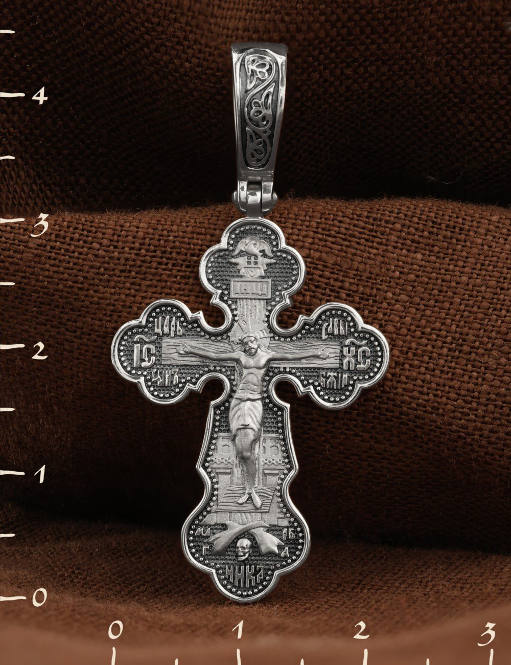 Крест из белого золота
