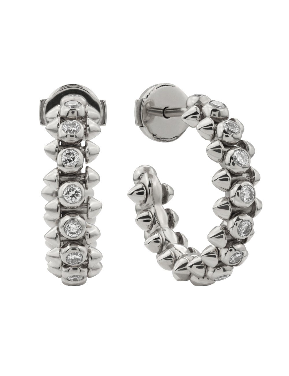 Серьги из белого золота c бриллиантами