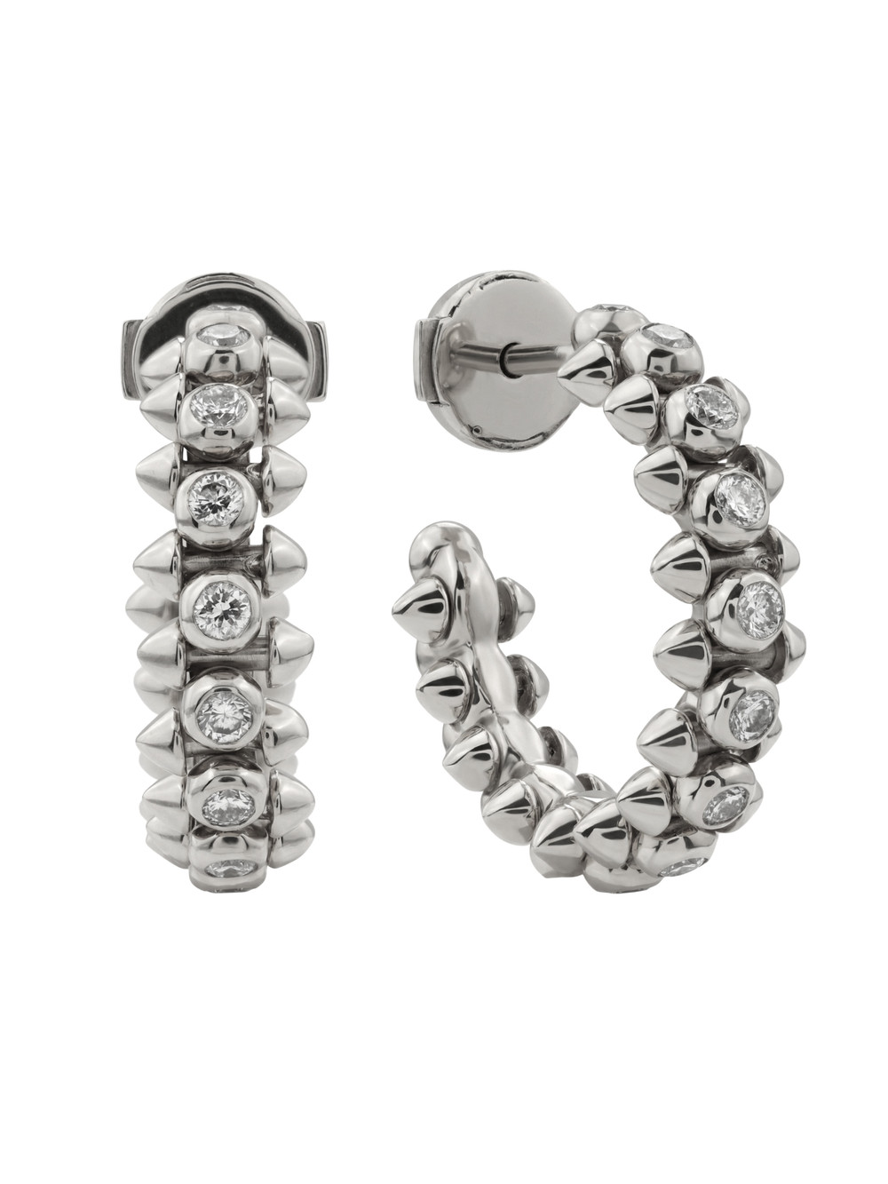 Серьги из белого золота 585 пробы c бриллиантами