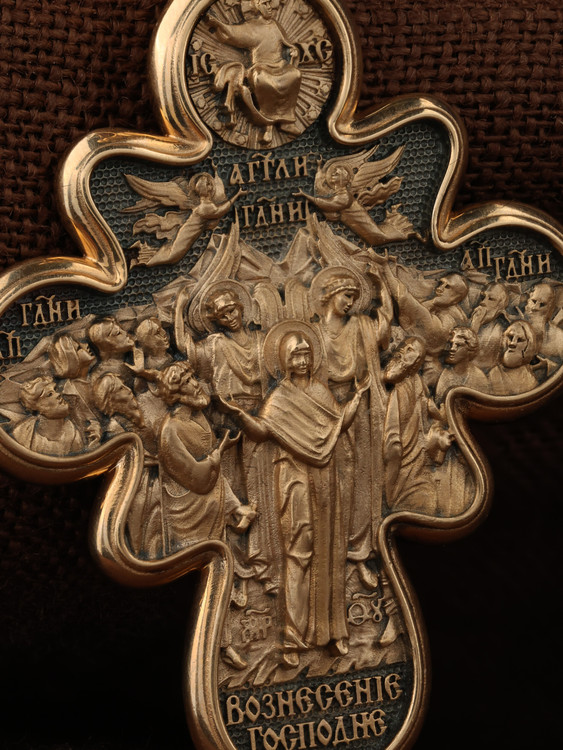 Крест из красного золота 585 пробы