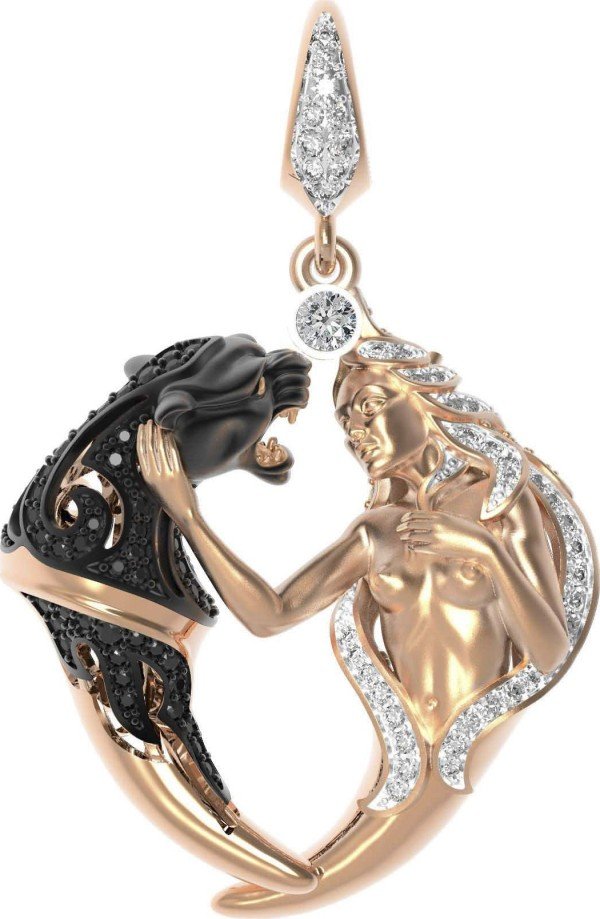 Подвеска из золота c фианитом