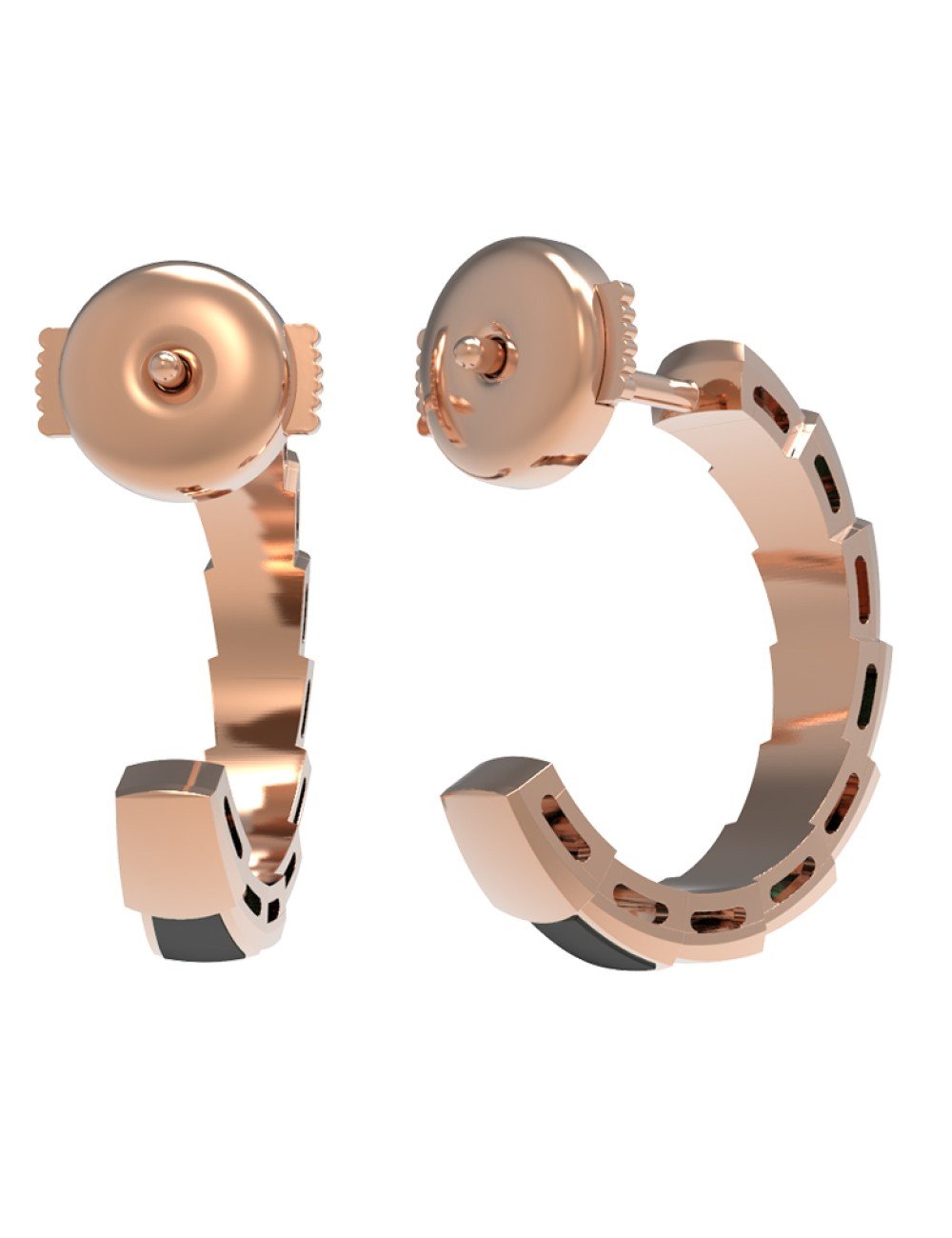 Серьги из золота c ониксом