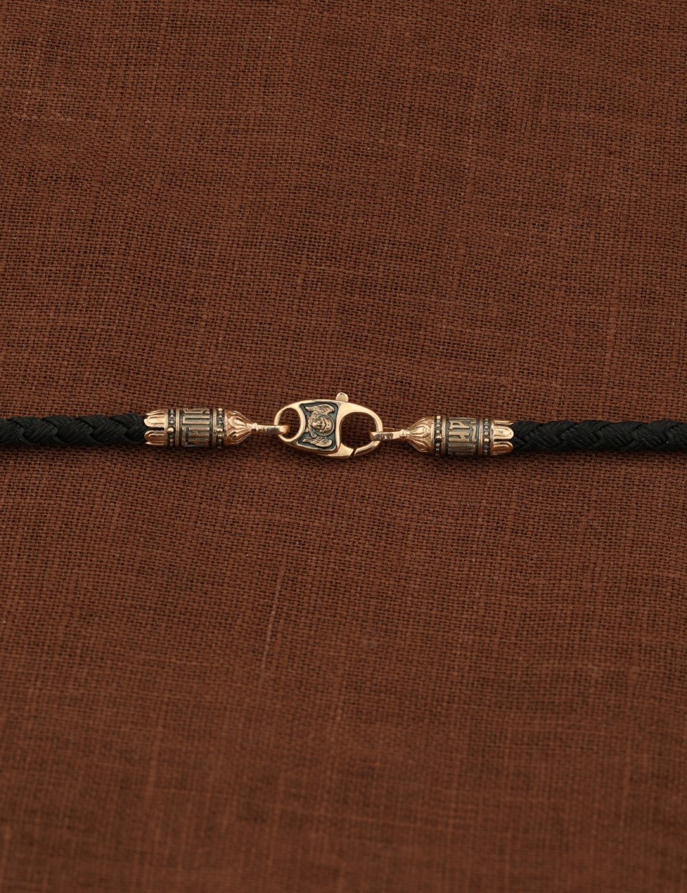 Шнурок шёлковый из золота c шёлковым шнурком