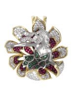 Подвеска из лимонного золота c фианитом