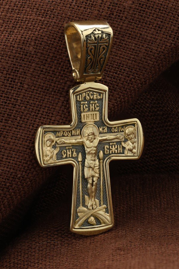 Крест из лимонного золота