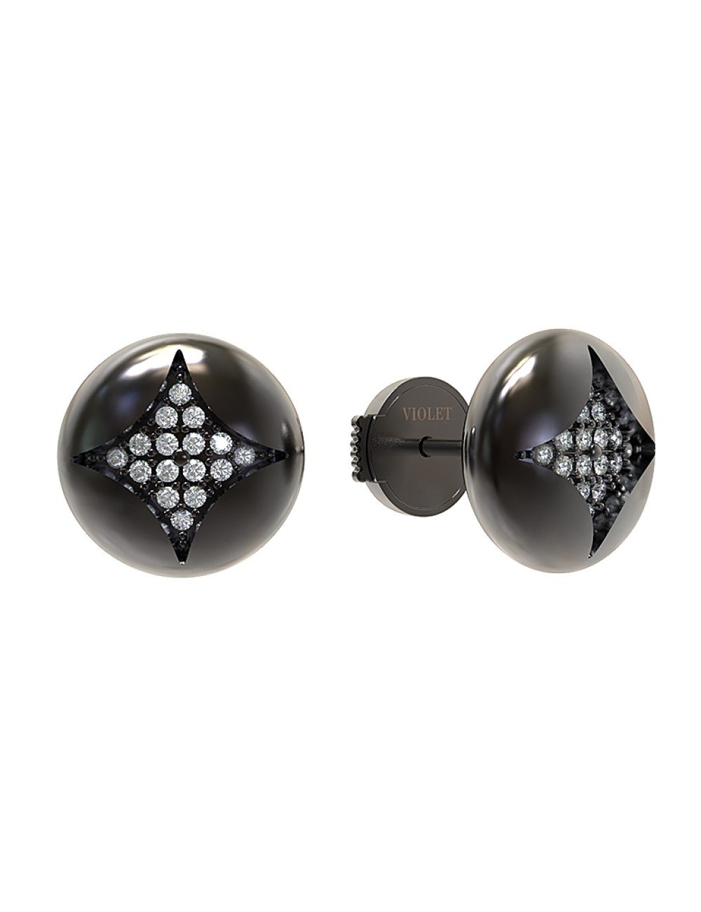 Серьги из белого золота c бриллиантами