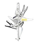 Брошь из белого золота c эмалью