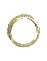 Кольцо из лимонного золота c бриллиантами