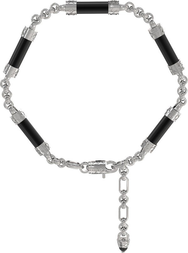 Браслет из белого золота c ониксом