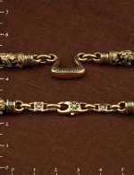 Цепь из лимонного золота c эмалью и эбеновым деревом