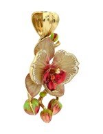 Подвеска из лимонного золота c эмалью