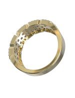 Кольцо из лимонного золота c бриллиантами