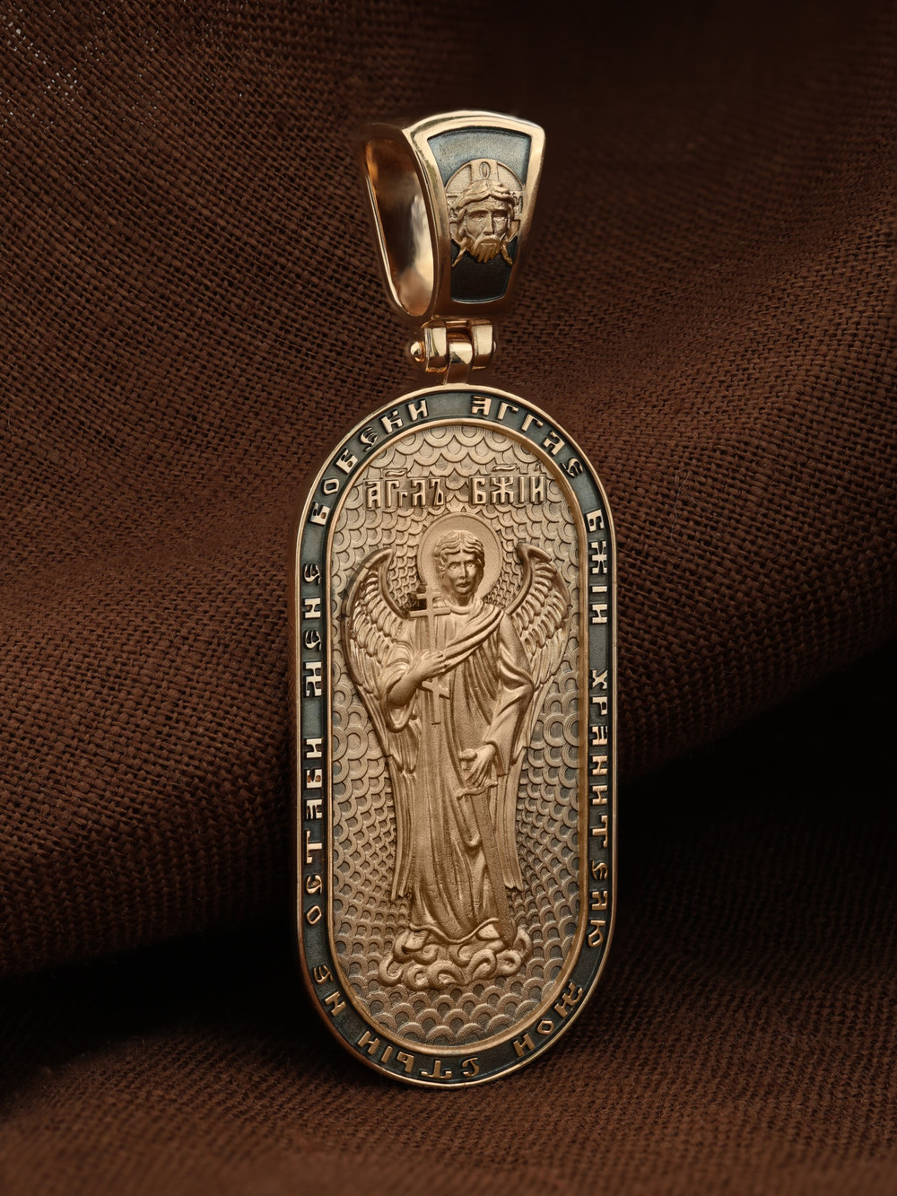 Нательная икона из красного золота 585 пробы