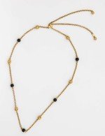 Колье из лимонного золота c ониксом