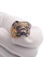 Кольцо из лимонного золота c эмалью