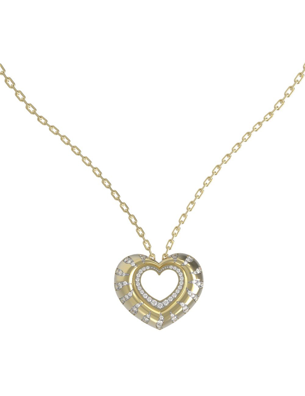 Колье из лимонного золота c бриллиантами