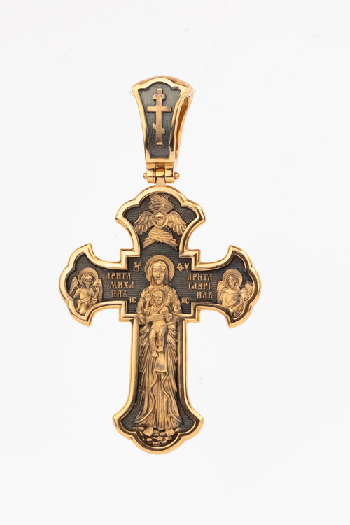 Крест из красного золота 585 пробы