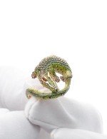 Кольцо из золота c эмалью