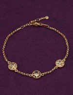 Браслет из золота c бриллиантами, лазуритом и перламутром