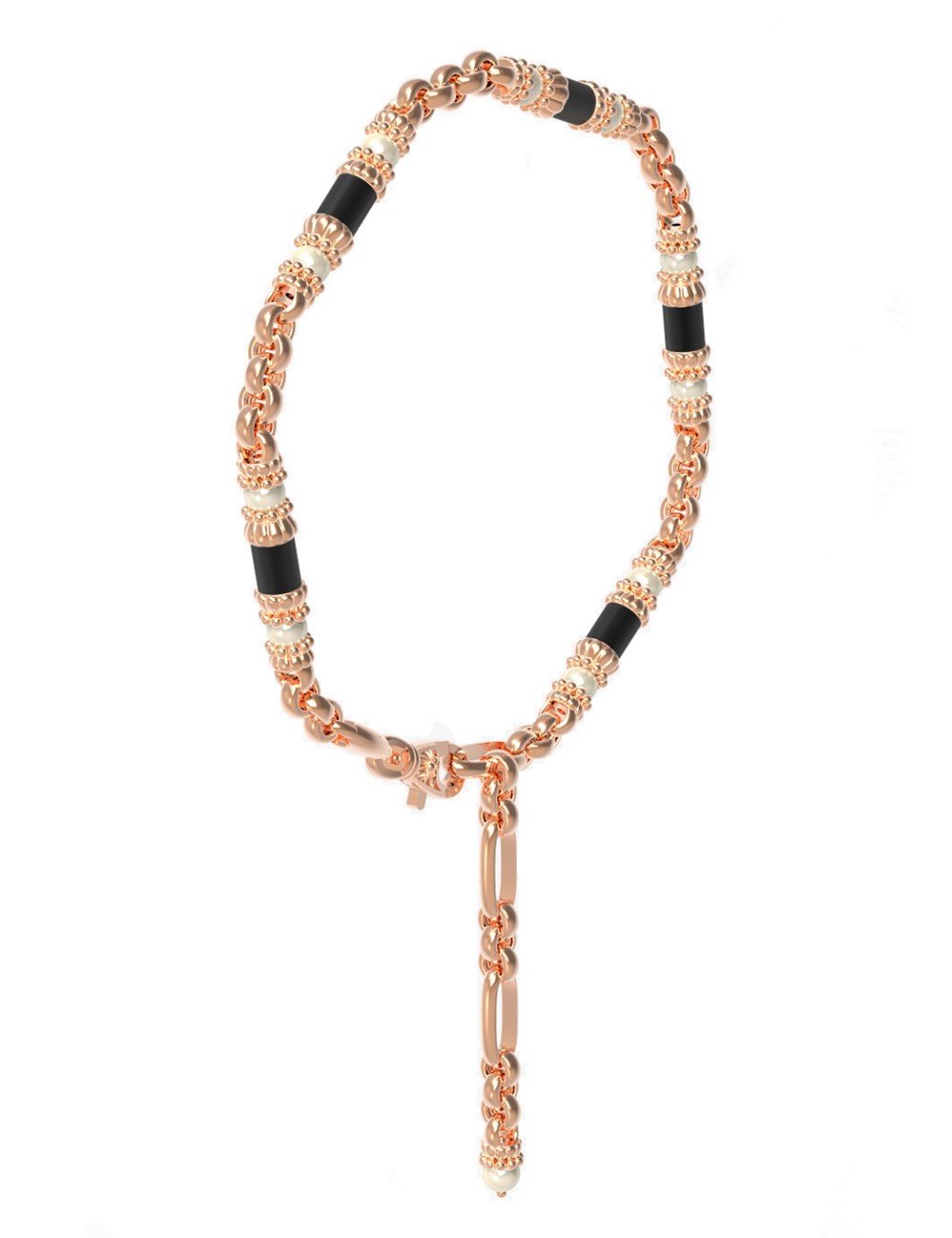 Браслет из золота c жемчугом и ониксом