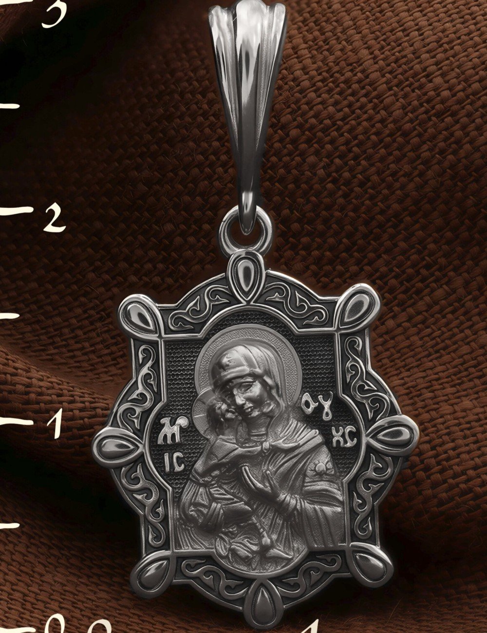 Образок из белого золота