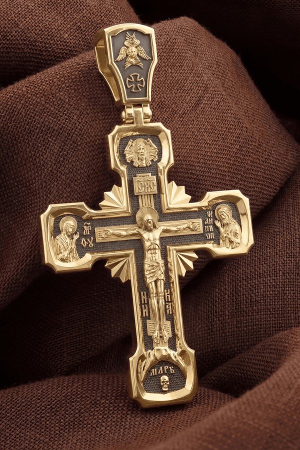 Крест из лимонного золота