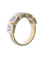 Кольцо из лимонного золота c бриллиантами