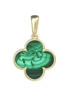 Подвеска из лимонного золота c малахитом