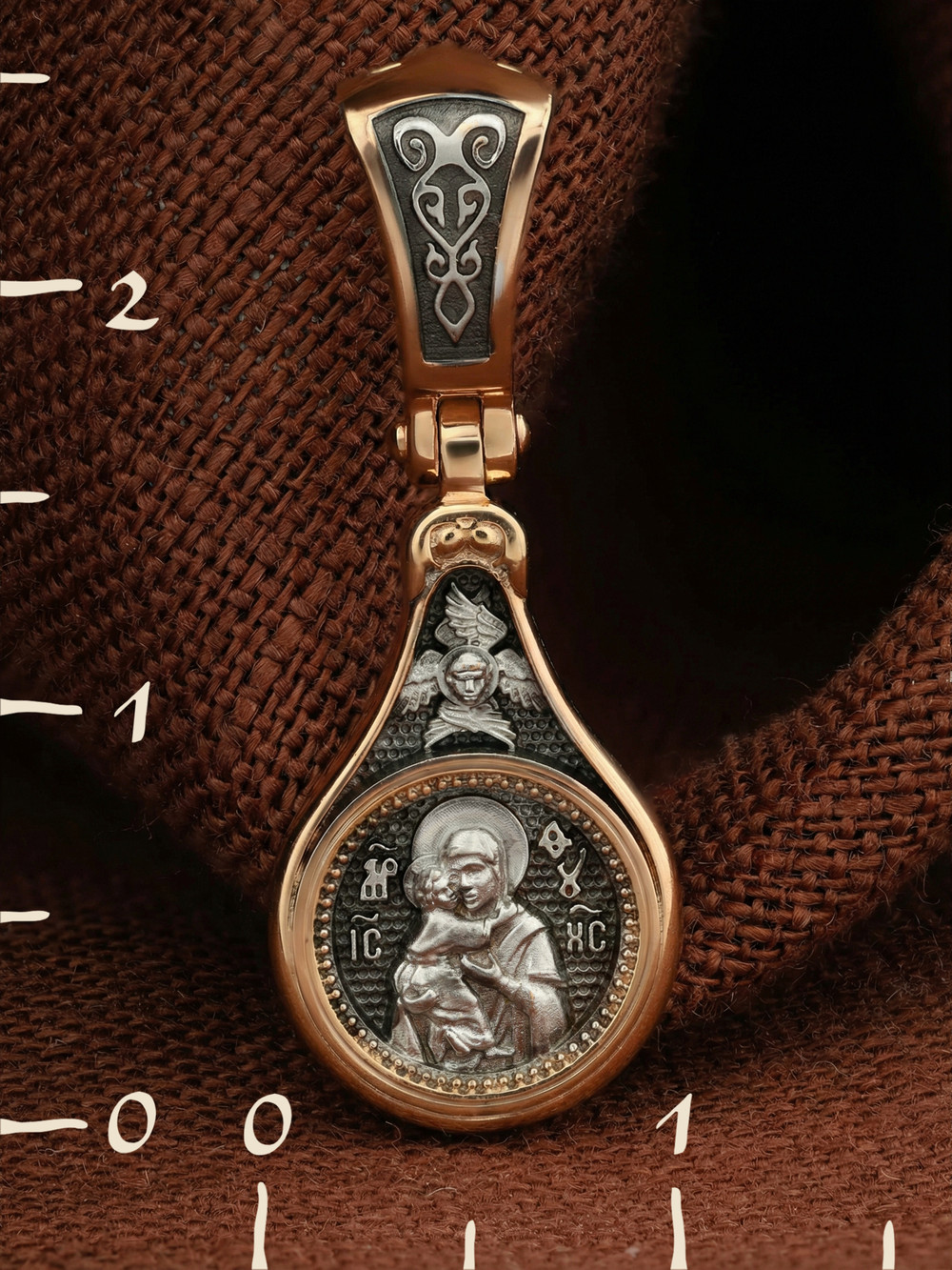 Образок из красного золота 585 пробы