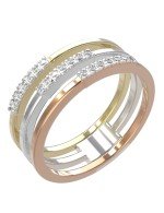 Кольцо из белого золота c бриллиантами