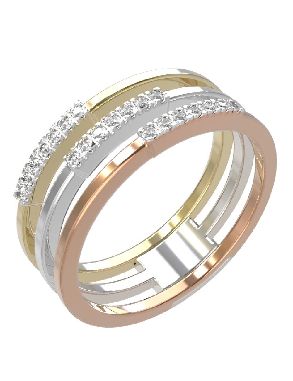 Кольцо из белого золота c бриллиантами