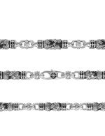 Цепь из белого золота c эбеновым деревом